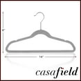 thumbnail image 5 of Casafield 50 Velvet Kid's Hangers for Children's Clothes, 14" - Gray, 5 of 7