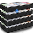 thumbnail image 3 of Non-woven Underbed Quilt Storage Bag Organizer Wardrobe Clothes Dust Moisture-proof Finishing Bag Foldable Storage Box 100x50x15, 3 of 9