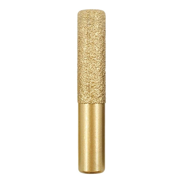 Fresas de diamante para fresadora de borde, fresas de diamante para máquina de grabado de vidrio y granito Dorado12.7x13.5x75mm