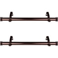 thumbnail image 2 of Barron 1" Dia Side Window Curtain Rod 12-20 inch long (Set of 2) - Bronze, 2 of 2