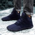 thumbnail image 3 of Mareep Man Solid Color Drawstring Warm Cotton Boots Fleecing Intensification Snow Boots Beautiful Gift Shoes Clearance, 3 of 7