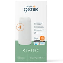 Diaper Genie Classic Pail,White,1 Diaper Pail,1 Square Refill - 165 Ct