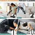 thumbnail image 6 of GYDEK Portable Car Vacuum Cleaner: High Power Cordless Handheld Vacuum - 120W - Best Car & Auto Accessories Kit for Detailing and Cleaning Car Interior Home Car Dual Purpose (Black), 6 of 9