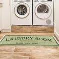 thumbnail image 2 of Ottomanson Machine Washable Text 2x5 Flatweave Cotton Laundry Room Runner Rug, 20" x 59", Beige, 2 of 8