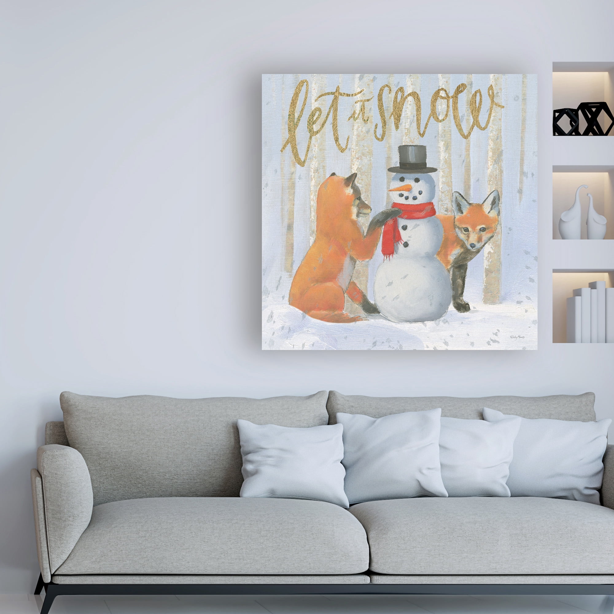 Trademark Fine Art 'Christmas Critters Bright III' Canvas Art by Emily Adams