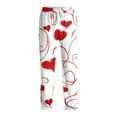 thumbnail image 4 of Fgvctg Mens Pajama Pants Valentine's Day Cute Sleepwear Wide Leg Pajamas Heart Graphic High Waisted Pjs Pant Plus Size Fall Spring Drawstring Lounge Pants with Pockets Watermelon Red 3XL, 4 of 6