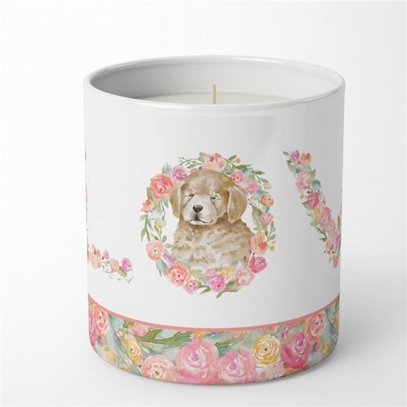 3.75 x 3.25 in. Unisex Golden Retriever Love 10 oz Decorative Soy Candle