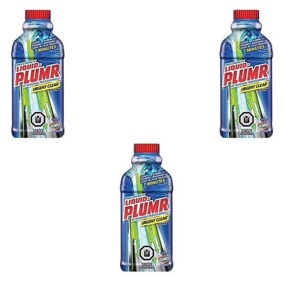 Liquid Plumr Urgent Clear, 502 mL (Pack of 3)