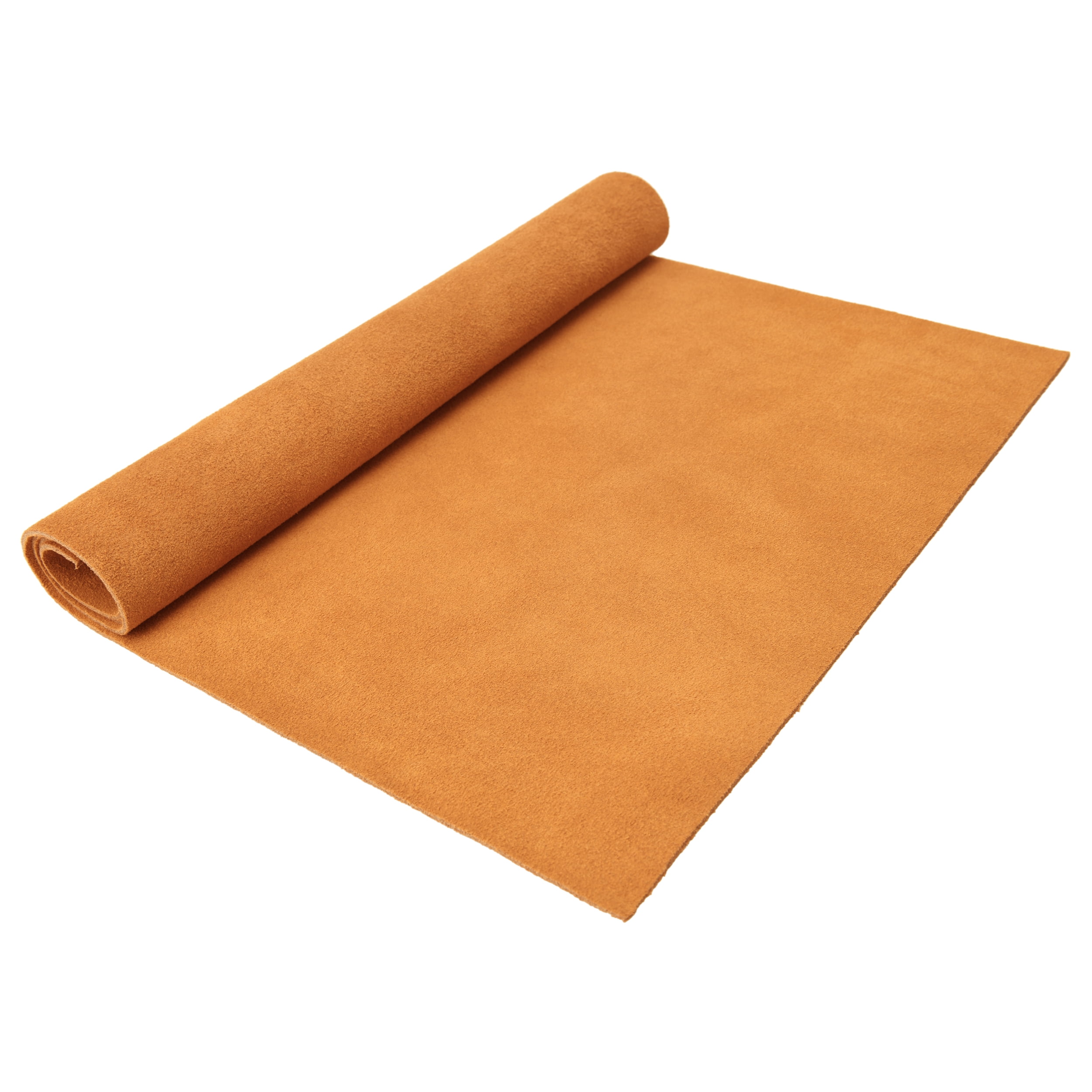 Genuinue Suede Leather Skin Square for Craft Hobby DIY Gift Leather Pieces 1.5MM-2.0MM Thickness / Yellow