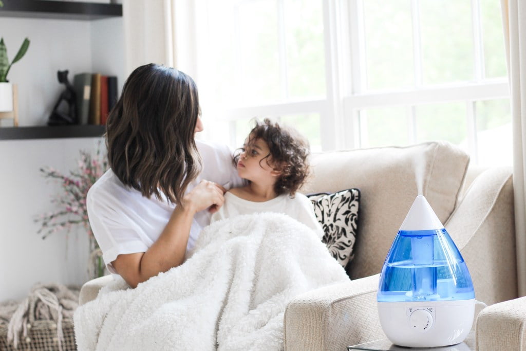 Crane Drop Ultrasonic Cool Mist Humidifier 1.0 Gallon 24 Hour