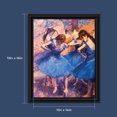 thumbnail image 2 of Dancers in Blue by Edgar Degas Framed Wall Art Print, Beautiful Degas Ballerinas, 11x14, 2434B, 2 of 7