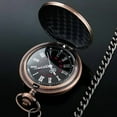 thumbnail image 4 of Classic Smooth Vintage Pocket Watch Alloy Steel Quartz Roman/Arabic Numerals with Chain for Father's Day Xmas Best Gifts Graduation Birthday Gifts, 4 of 6
