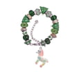 thumbnail image 2 of Resin Pastel Paint Pony Green Christmas Bead Bracelet, 2 of 4