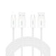 thumbnail image 1 of Cable USB-A a USB-C trenzado Belkin de 3 m, blanco (paquete de 2), 1 of 8