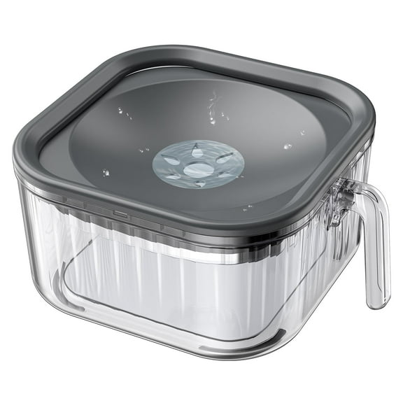 2.5L Dog Water Bowl No Spill, Spill Proof Handheld Dog Bowl for Slow Drinking, Anti Splash No Mess Transparent Pet Water Feeder, Vehicle Carried Portable Travel Bowl for Sloppy Messy Drinkers