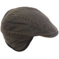 thumbnail image 2 of Weathered Cotton Ivy Scally Cap with Ear Flaps Winter Driving Hat (Brown, Medium), 2 of 6