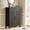 Black, variant on Fnova 5-Tier Cabinet with 1 Drawer, Side Cabinet Adjustable Shelves, Shoe Storage, Louvered Doors, Easy Assembly, for Entryway, Hallway, Living Room, Bathroom