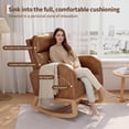 thumbnail image 4 of BeesClover Rocking Chair, Nursery Chair with Pillow, Rocking Accent Armchair for Living Room Bedroom Nursing Room, 4 of 8