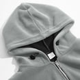 thumbnail image 5 of YOIAVAIOY Mens Quarter Zip Fleece Hoodie Heavy Warm Pullover Hoodies Adjustable Drawstring Sweatshirt Fall Winter Outdoor Athletic Sweatshirt Gray L, 5 of 10