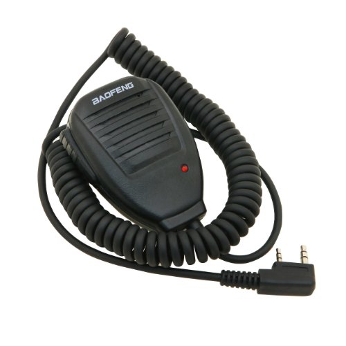 Baofeng Handheld Microphone Speaker Two Way Radio Speaker Microphone with Red Light