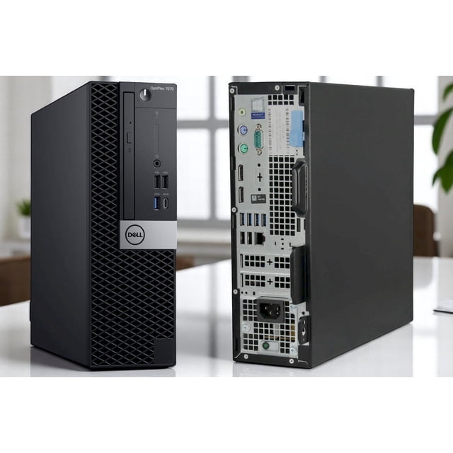 Refurbished (Good) Dell Optiplex 7070 SFF Desktop, Intel Core i7-8th Gen., 32GB RAM, 256GB SSD, Windows 11 PRO. (Keyboard/Mouse Not Included)