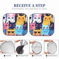 thumbnail image 6 of Naloa Colorful Cats Pattern Art Print 2-Piece Windshield Sunshade,Foldable Car Front Window Sun Shades,for Most Sedans SUV Truck-Medium, 6 of 6