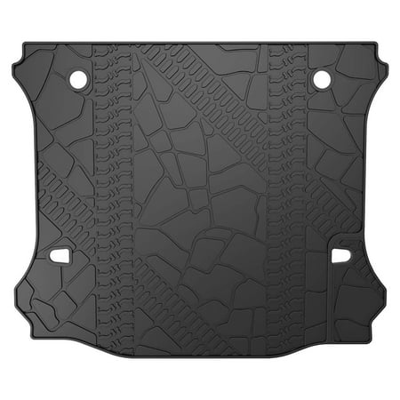 Jeep Wrangler Floor Liner - All Weather Cargo Liner Compatible for 2012-2019 Jeep Wrangler JK OEM Without Subwoofer, 4 Door only,TPE Material Cargo Mats,Black Cargo Tray
