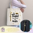 thumbnail image 4 of pitrice Tassel Decoration Hanging Date Drop Tassel Pendant Polyester Graduation Cap Drop Prop, Gold and Black, 4 of 9