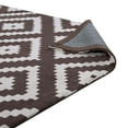 thumbnail image 5 of modway alika abstract diamond trellis 8x10 area rug for bedroom, dining room, living room in ivory and brown, 5 of 6