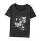 thumbnail image 5 of Camiseta de mujer con cuello redondo, camiseta básica de ajuste regular para la calle comercial SG, 5 of 7