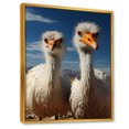 thumbnail image 2 of Designart "Portrait Of Ostrich Harmony" Ostriches Floater Framed Canvas Wall Art, 2 of 5
