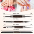 thumbnail image 2 of Dual-End Nail Clean Up & Art Painting Brushes -  Flat/Oval/Angled Tips for Polish Mistake Cleanup, 3Pcs Set Cuticle Grooming & Acrylic/Polygel Nail Art DIY Tools, 2 of 8