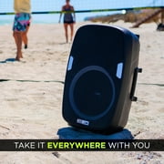 Altec Lansing SoundRover سماعة بلوتوث لاسلكية ، 180 واط ، أوضاع إضاءة LED ، أسود- IMT7002-BLK