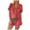 RD1, variant on Tiweut Womens Christmas Pajamas Sets Candy Cane Print Short Sleeve Lapel Button Down Tshirts and Shorts Ruffle Loungewear Ladies Sleepwear Suit,Green,L