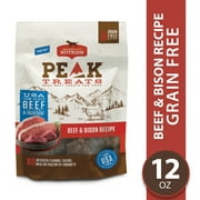 Rachael Ray Nutrish PEAK Grain Free Dog Treats, Beef and Bison Recipe, 12oz