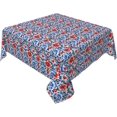 thumbnail image 1 of Square Tablecloth 60 x 60 Inch, Flower Ornament Square Table Cloth Breathable Tablecloths Kitchen Tablecloths for Restaurant, Picnic, Indoor and Outdoor Dining, 1 of 1