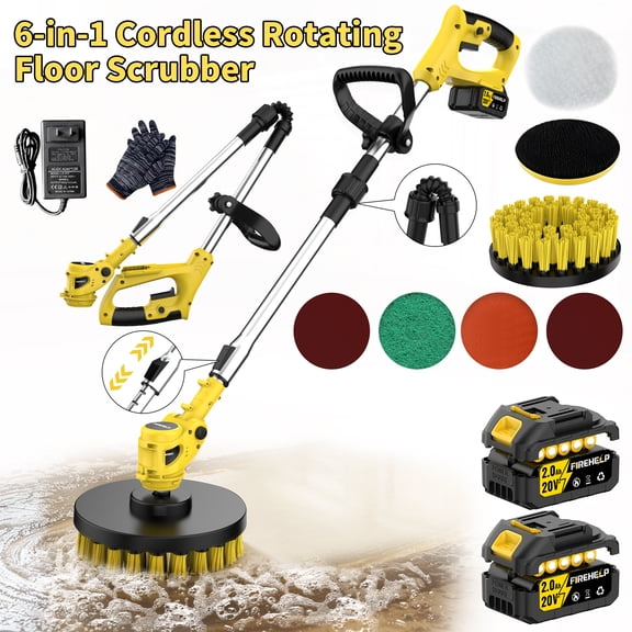 4695422585 2026 New Model 20V Cordless Rotating Cleaning Floor Scrubber