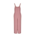 thumbnail image 6 of ZQUUVOU Women's Jumpsuit Casual Solid-Color Button Pocket Long Trousers(Pink,XL), 6 of 7