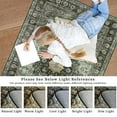 thumbnail image 4 of Tzou Green 5x7 Area Rugs for Living Room, Vintage Washable Low Pile Carpet with Non-Slip Rubber Backing for Bedroom Dining Room, 4 of 7