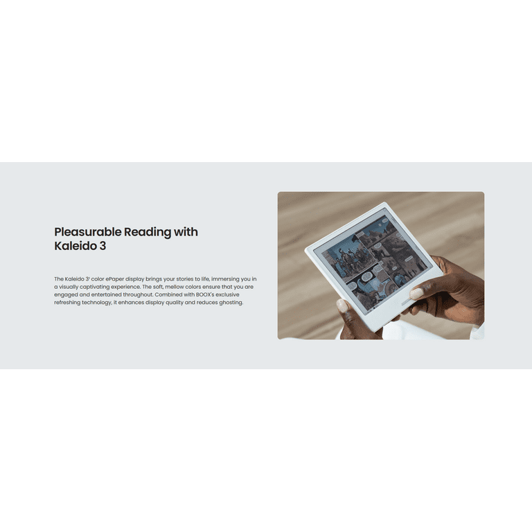 BOOX Go Color 7 White Tablet, 4GB, Android 12, Wi-Fi