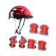 thumbnail image 2 of 7 unids/set casco de bicicleta para niños casco de ciclismo ligero transpirable casco para monopatín casco de patinaje para ciclismo deportes al aire Rojo, 2 of 8