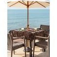 thumbnail image 2 of Outdoor Tablecloth with Umbrella Hole and Zipper, Christmas Truck Square Table Cloth 54x54 Inch Waterproof Tablecloth, Winter Snowflake Xmas Tree Wood Grain Brown Picnic Table Cover for Patio Camping, 2 of 7