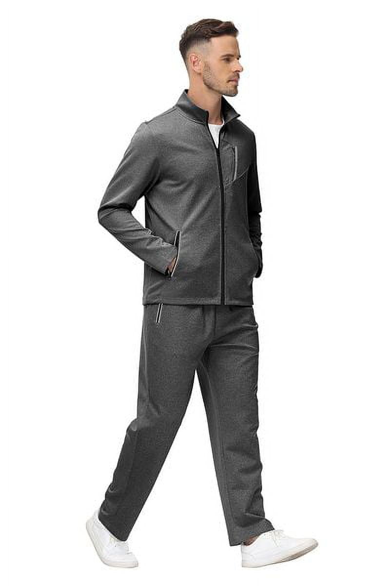 MoFiz Men's Tracksuits Set Long Sleeve Full Zip Running Sports