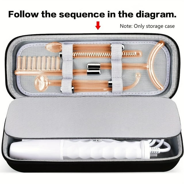 Empty Case Compatible With Houzzi/for NuDerma/for Signstek/for APREUTY/for FAZJEUNE/for NewWay Professional Clinical Portable Handheld High Frequency Skin Wand Machine, 6 Neon & Argon Wand (Only Box)