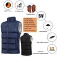 thumbnail image 5 of UKAP Men Electric Heated Vest Jacket Dual Control USB Washable Heating Jacket Vest Winter Outdoor Hiking Warm Waistcoat Winter Body Warmer For Birthday, Christmas Gifts, 5 of 8