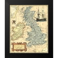 thumbnail image 2 of Vision Studio 15x18 Black Modern Framed Museum Art Print Titled - British Isles Map, 2 of 5