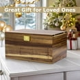 thumbnail image 6 of Large Wooden Keepsake Memory Box, 10MM Thick Acacia Wood Storage Box with Hinged Lid, 6 of 6