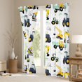 thumbnail image 3 of Homewish Crane Bulldozer Excavator Black Out Curtains,Equipped Truck Curtains Pack of 2 (42x63 Each),White Yellow Bedroom Curtains,Microfiber Bedroom Decor, 3 of 6