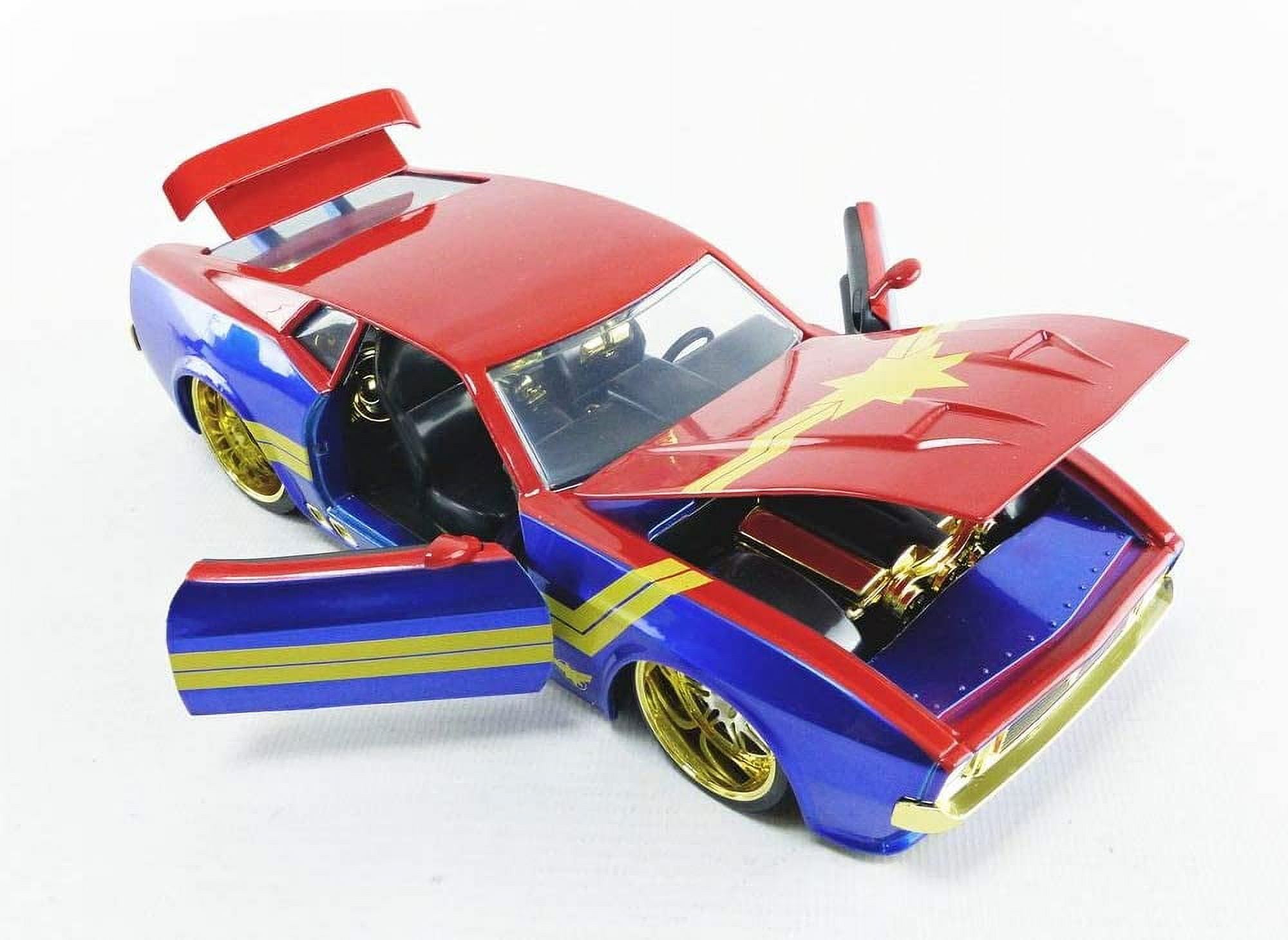 Jada 1:24 Diecast 1973 Ford Mustang Mach 1 With Captain Marvel Figure  [COLLECTABLES] Collectible