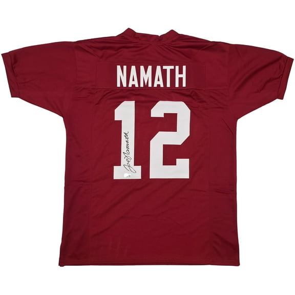 Alabama Crimson Tide Joe Namath Autographed Maroon Jersey Beckett BAS Witness 241649